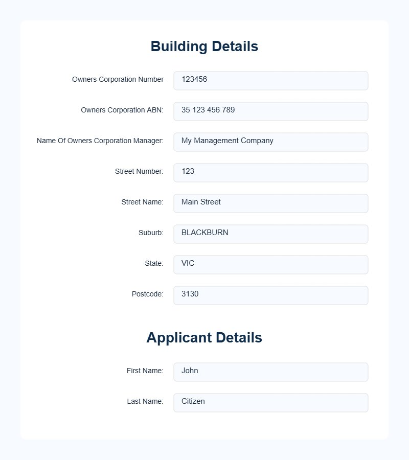 Strata funding application form